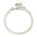 Retro Moderne Rose White Sapphire Promise Ring in White Gold