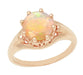 Antique Rose Gold Opal Engagement Ring - R419RO