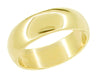 Women's 5.7 mm Wide Vintage Wedding Band Ring in 14K Yellow Gold - Size 5.25