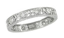 Edwardian Diamond Set Antique Wedding Band in Platinum - Size 7