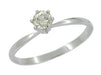 Estate High Set 0.26 Carat Diamond Solitaire Engagement Ring in 14 Karat White Gold