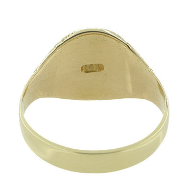 Antique Victorian Signet Ring in 14 Karat Gold - alternate view