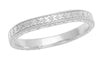 Matching r635p wedding band for Art Deco Engraved Filigree Heirloom Diamond Engagement Ring in Platinum