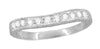 Matching r635pd wedding band for Art Deco Ansonia Filigree Diamond Engagement Ring in Platinum