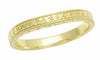 Matching r635y14 wedding band for 1 Carat Amethyst Filigree Edwardian Engagement Ring in 14 Karat Yellow Gold