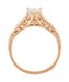 Rose Gold 1920's Design Art Deco 3/4 Carat Diamond Filigree Engagement Ring