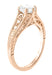 Rose Gold 1920's Design Art Deco 3/4 Carat Diamond Filigree Engagement Ring