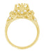 Edwardian Yellow Gold Antique Style 1.00 to 1.30 Carat Filigree Engagement Ring Mounting | 6.3 - 7.3mm
