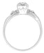 Clare 1940's Filigree Retro Moderne Vintage Diamond Engagement Ring in 14 Karat White Gold