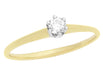 Vintage 1960's Old European Cut Solitaire Diamond Engagement Ring in 14K Two Tone Gold | 0.18 Carat