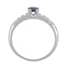 Antique Art Deco Blue Sapphire and Diamond Ring in 18 Karat White Gold