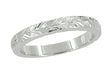 X and O Kisses Wheat Wedding Band in 14 Karat White Gold