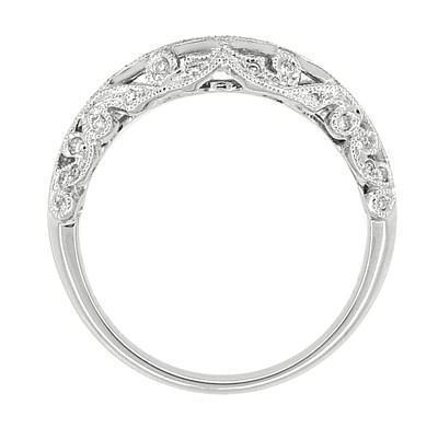 Borola 3/4 Carat Diamond Engagement Ring Setting and Wedding Ring in 18 Karat White Gold - Item: R811 - Image: 7