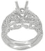 Borola 3/4 Carat Diamond Engagement Ring Setting and Wedding Ring in 18 Karat White Gold