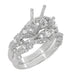 Annika Diamond Engagement Ring Setting and Wedding Ring in Platinum