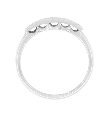 Braelyn 1950's Mid Century Sculptural Vintage Diamond Wedding Ring in 14K White Gold - alternate view
