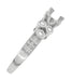 Art Deco Fleur De Lis Princess Cut 1 Carat Diamond Engagement Ring Setting in 14 Karat White Gold