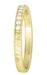 Art Deco Vintage Engraved Wheat Yellow Gold Diamond Wedding Band