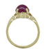 Oval Ruby Cabochon Vintage Ring in 14 Karat Gold