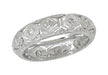 Haydens Art Deco Diamond Antique Wedding Ring in Platinum - Size 4 3/4