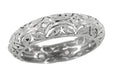 Art Deco Oneco Filigree Vintage Diamond Wedding Ring - Platinum - Size 6