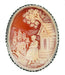 Rebecca at the Well Carnelian Shell Cameo Pin or Pendant in Sterling Silver
