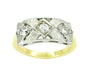 Vintage Mid Century Diamond Ring in 14 Karat White and Yellow Gold