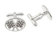 Checkered Flag Cufflinks in Sterling Silver