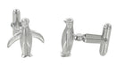Penguin Cufflinks in Sterling Silver