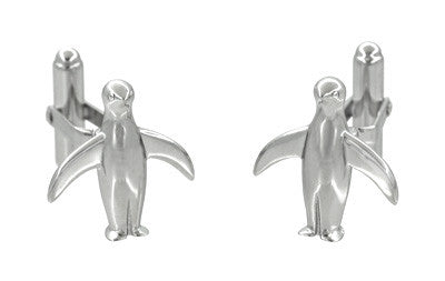Penguin Cufflinks in Sterling Silver
