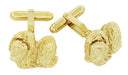 Shih-Tzu Cufflinks in Sterling Silver with Yellow Gold Finish