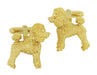Poodle Cufflinks in Sterling Silver with Yellow Gold Finish