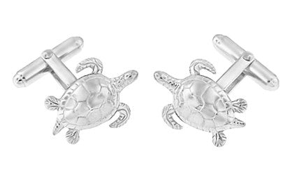 Sea Turtle Cufflinks in Sterling Silver