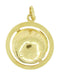 Spinning Globe Charm in 18 Karat Gold