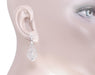 Art Deco Diamonds and Scrolls Filigree Dangling Earrings in Sterling Silver