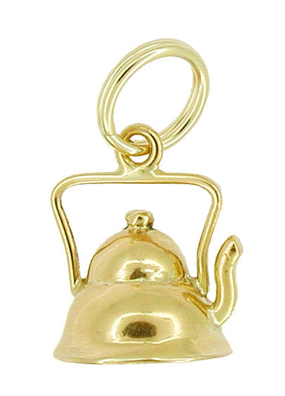 Tea Kettle Charm in 14 Karat Gold