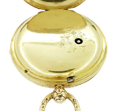 S.I. Tobias & Co., Liverpool Keywind Pocket Watch in 18 Karat Tri Color Gold - Item: PW101 - Image: 5