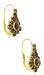 Victorian Bohemian Garnet Earrings in 14 Karat Yellow Gold and Sterling Silver Vermeil