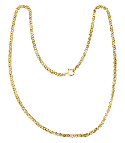 18.5 Inch Vintage Pocket Watch Chain in 14K Yellow Gold