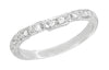 Matching wr155p wedding band for Art Deco Filigree Demantoid Garnet Engagement Ring in Platinum with Side Diamonds