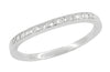Matching wr158 wedding band for Filigree 3 Stone Ruby and Diamond Edwardian Engagement Ring in 14 Karat White Gold