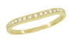 Matching wr158yws wedding band for 1920's White Sapphire Filigree Engagement Ring in 14 Karat Yellow Gold