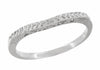 Matching wr299w1 wedding band for Art Deco Sapphire and Diamond Filigree Engraved Engagement Ring in 14 Karat White Gold - September Birthstone