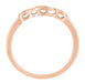 14 Karat Rose Gold Mid Century Retro Modern Filigree Diamond Wedding Ring