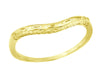 Matching wr419y2 wedding band for Art Deco Emerald Cut Aquamarine Filigree Engagement Ring in 18 Karat Yellow Gold