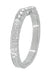 Royal Crown Curved Diamond Wedding Band in White Gold - 14K or 18K