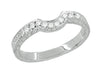Matching wr460w1d wedding band for Royal Crown 1 Carat Aquamarine Antique Style Engraved Engagement Ring in 18 Karat White Gold