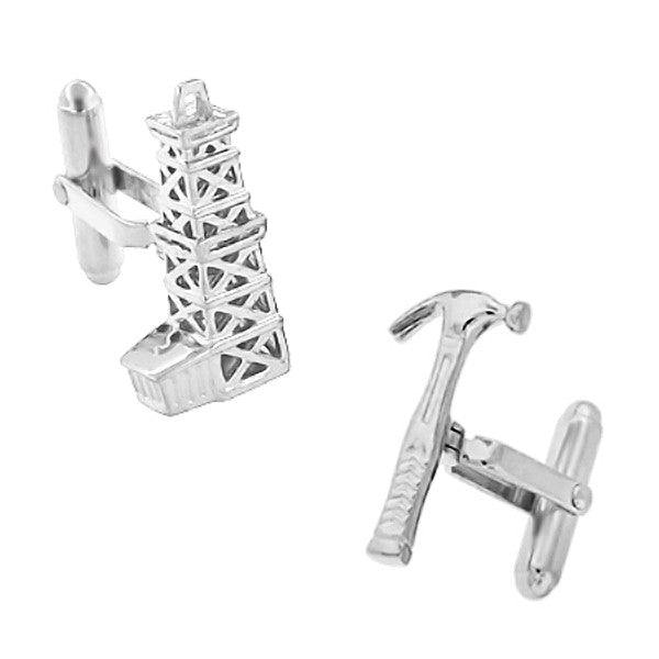 Architectural Cufflinks for Builders and Construction Tradesmen