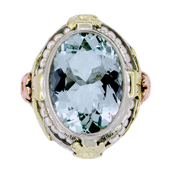 Antique Aquamarine Ring