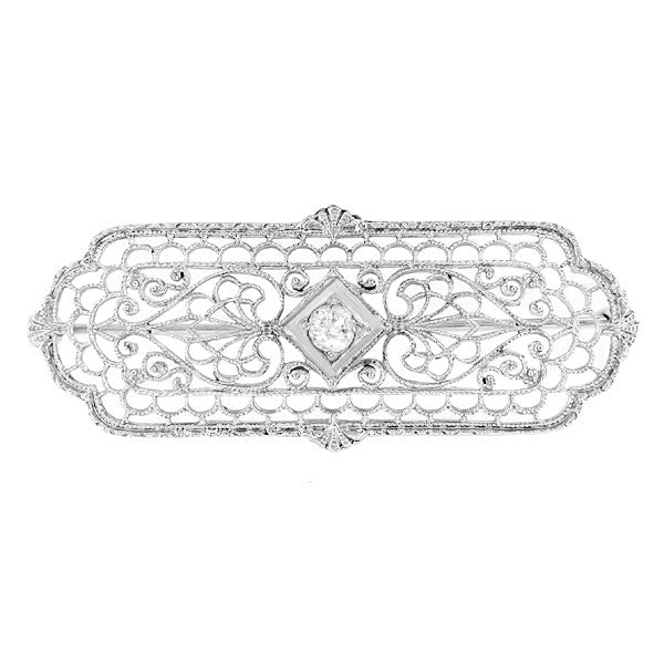 filigree brooch with diamond